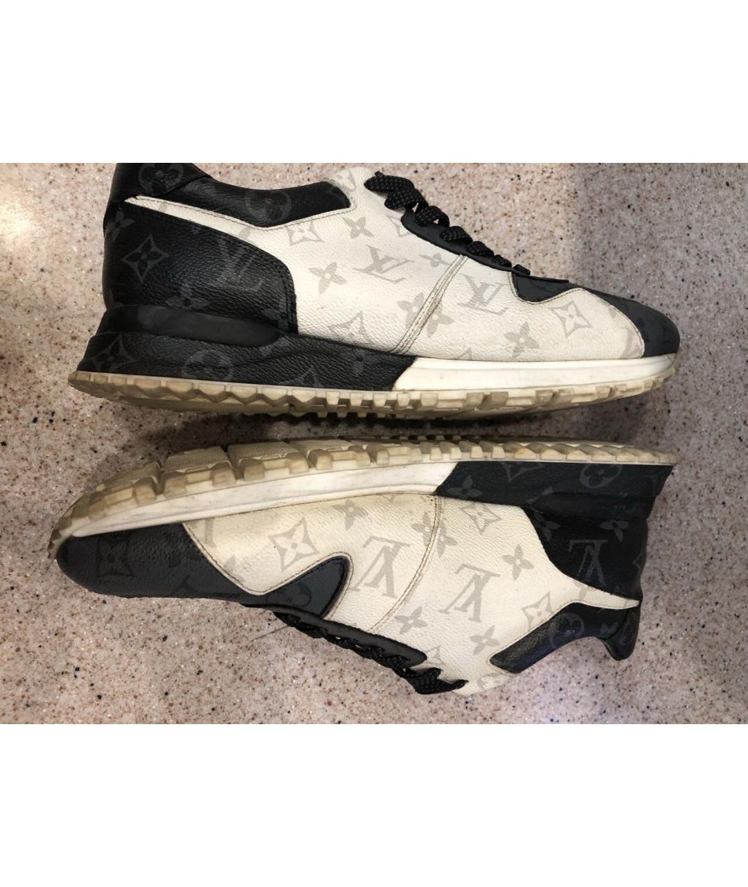 LOUIS VUITTON Серые кожаные низкие кроссовки / кеды, фото 6