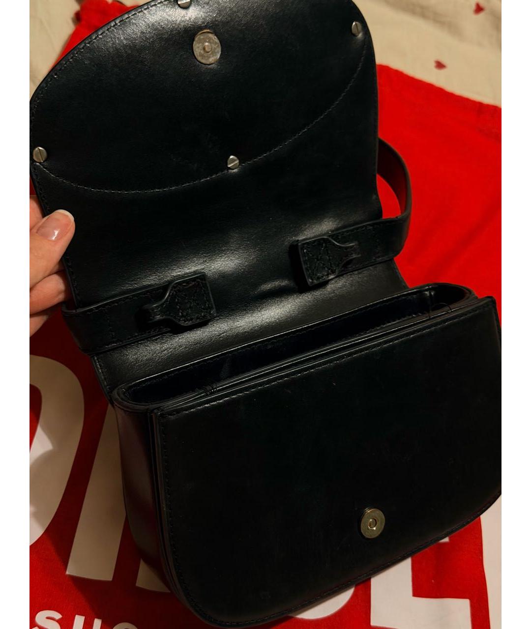 DIESEL Черная кожаная сумка через плечо, фото 5