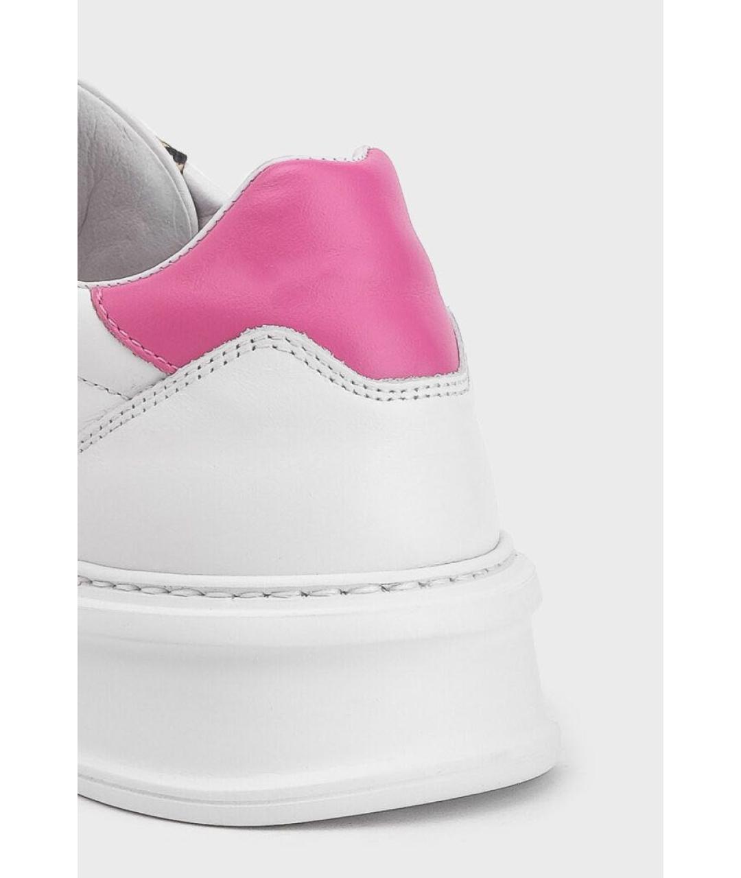 ROBERTO CAVALLI Белые кожаные кеды, фото 7