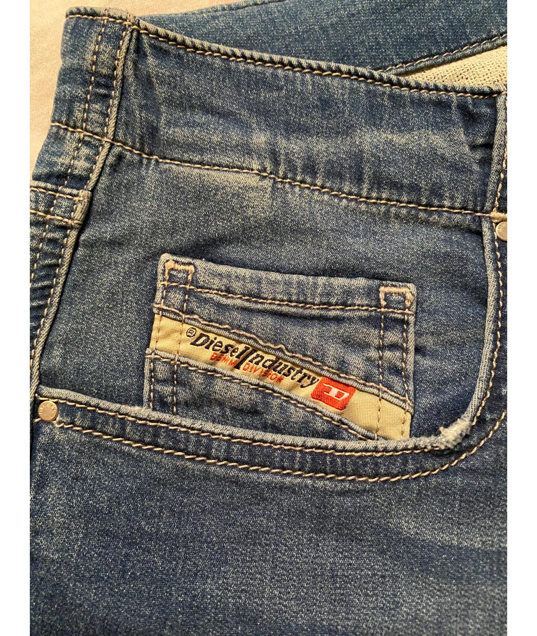 DIESEL Синие хлопко-эластановые джинсы скинни, фото 5