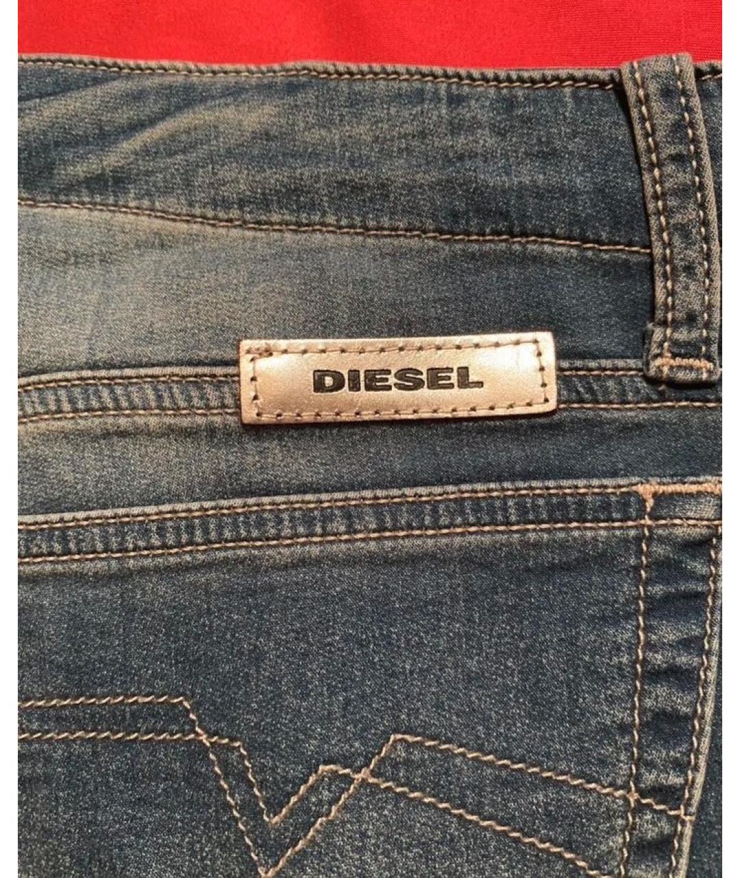 DIESEL Синие хлопко-эластановые джинсы скинни, фото 6