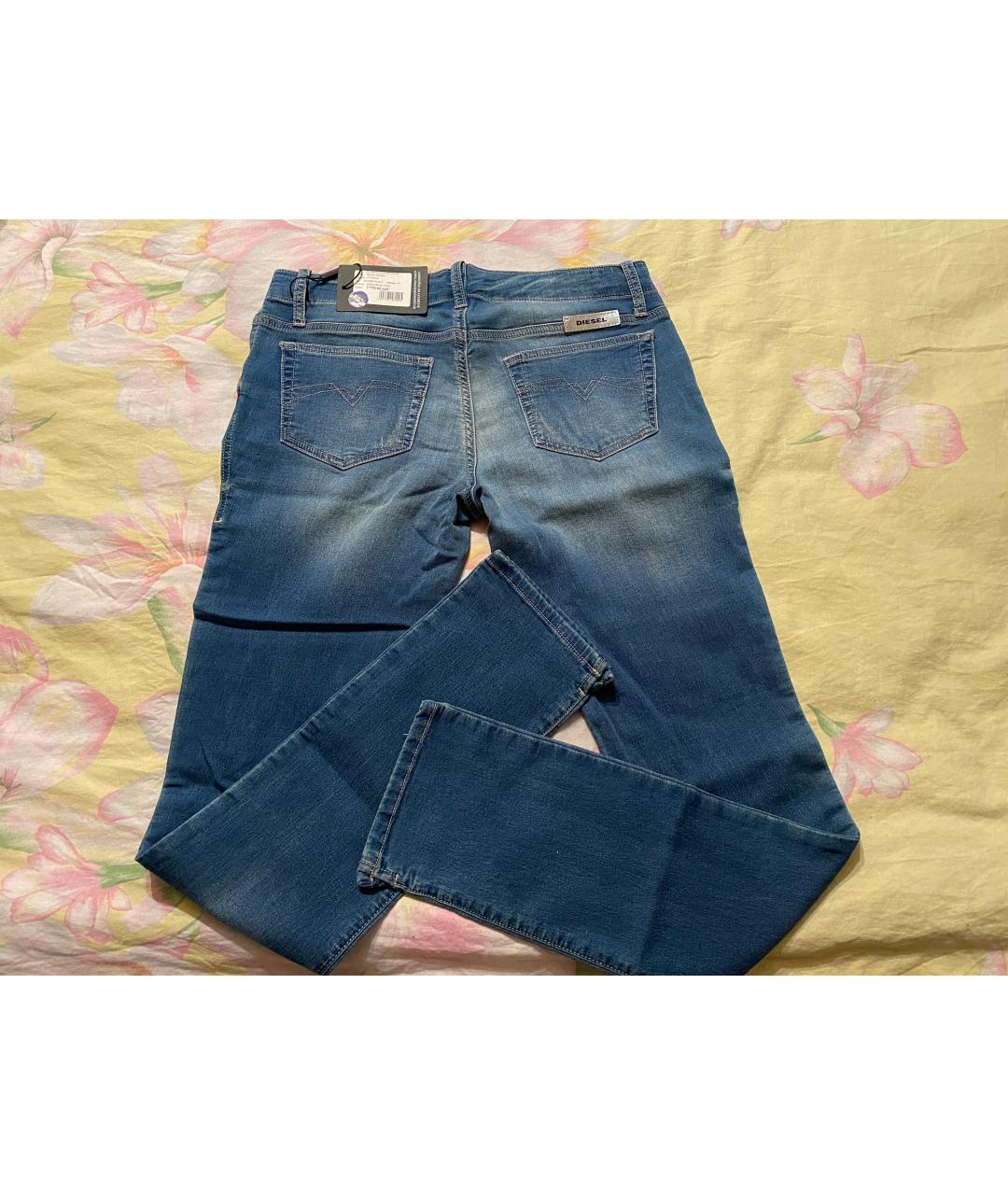 DIESEL Синие хлопко-эластановые джинсы скинни, фото 2