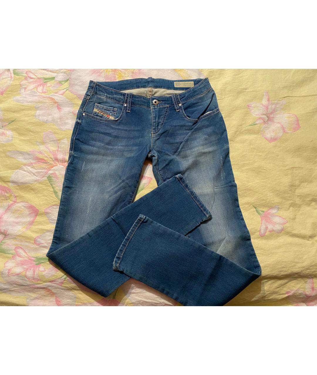 DIESEL Синие хлопко-эластановые джинсы скинни, фото 3