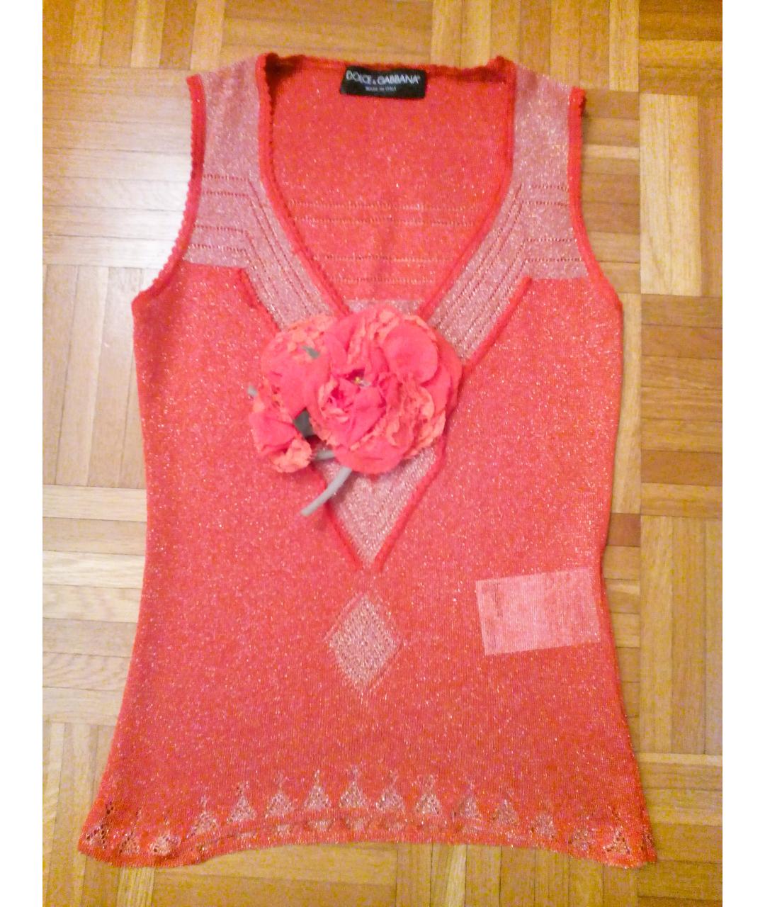 DOLCE&GABBANA Оранжевая вискозная блузы, фото 7