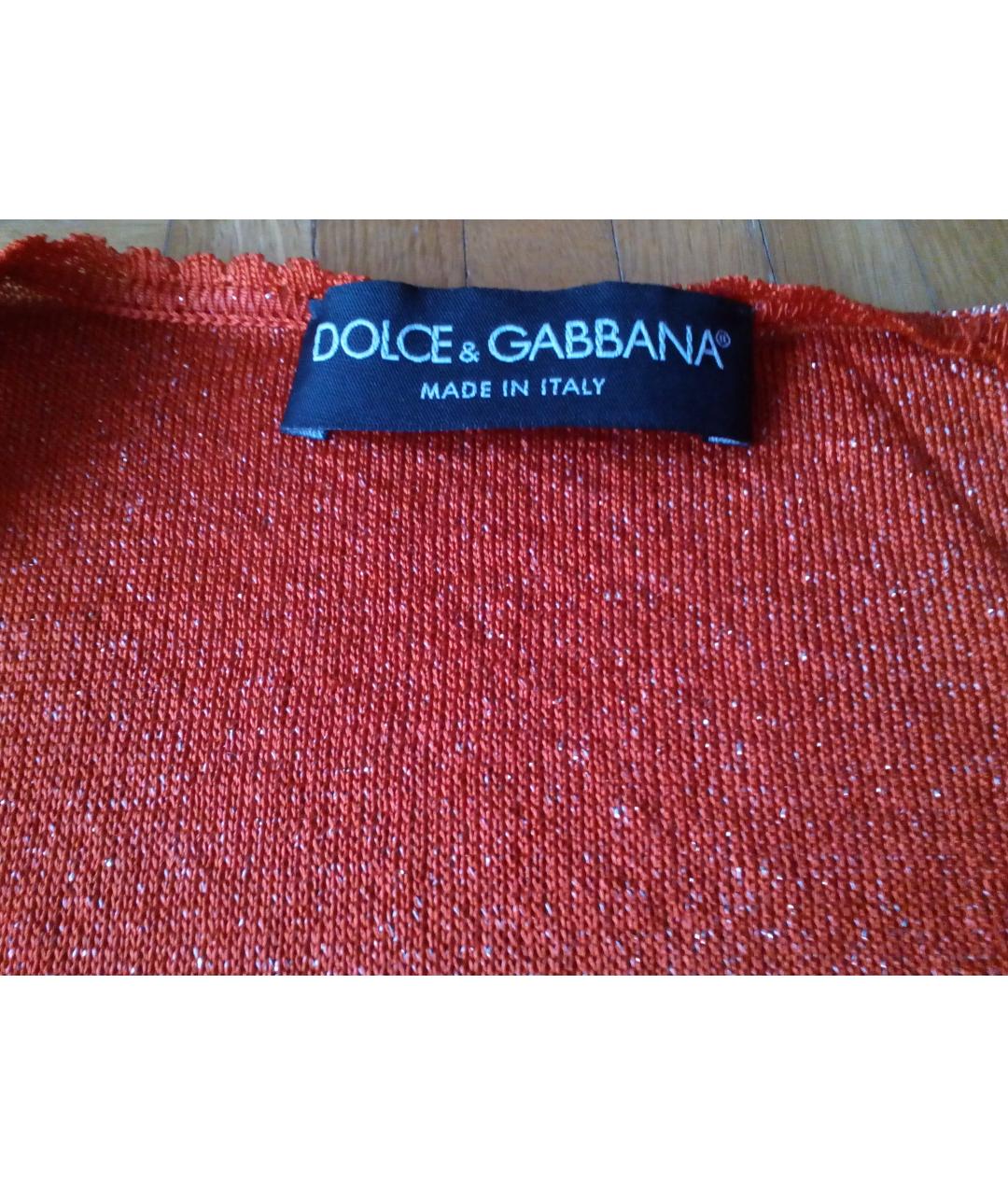 DOLCE&GABBANA Оранжевая вискозная блузы, фото 3