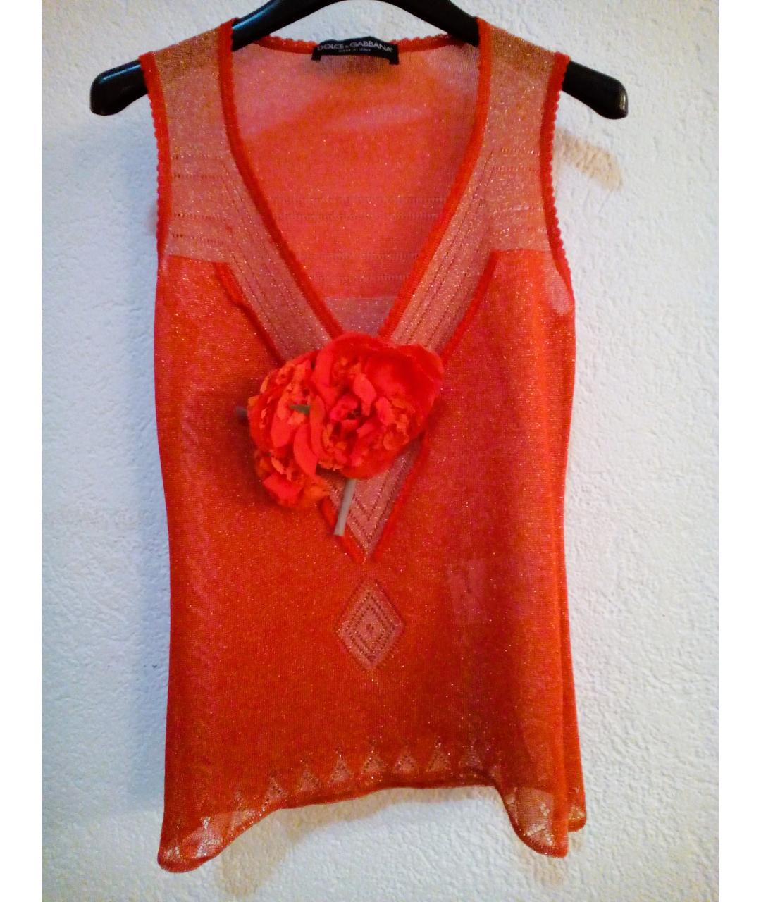 DOLCE&GABBANA Оранжевая вискозная блузы, фото 6