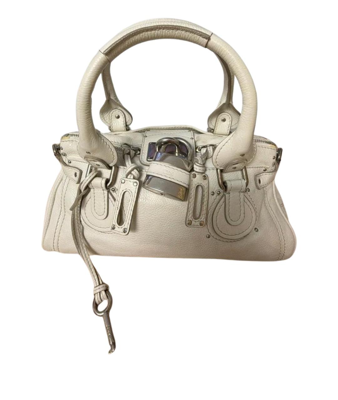 CHLOE Белая кожаная сумка через плечо, фото 1