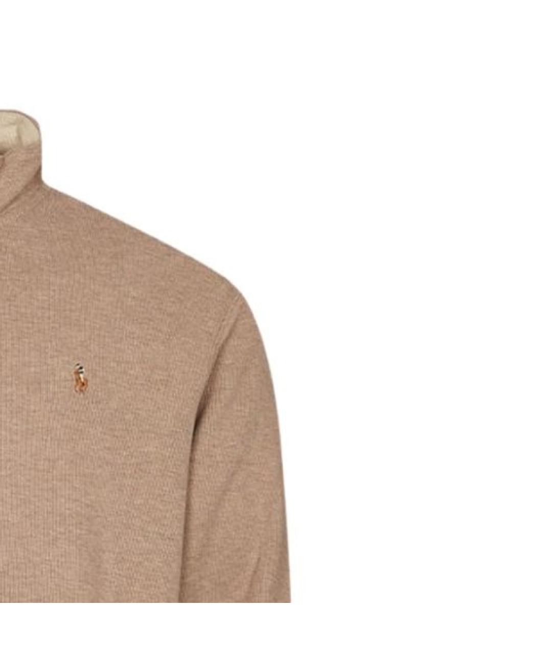 POLO RALPH LAUREN Бежевый хлопковый джемпер / свитер, фото 3