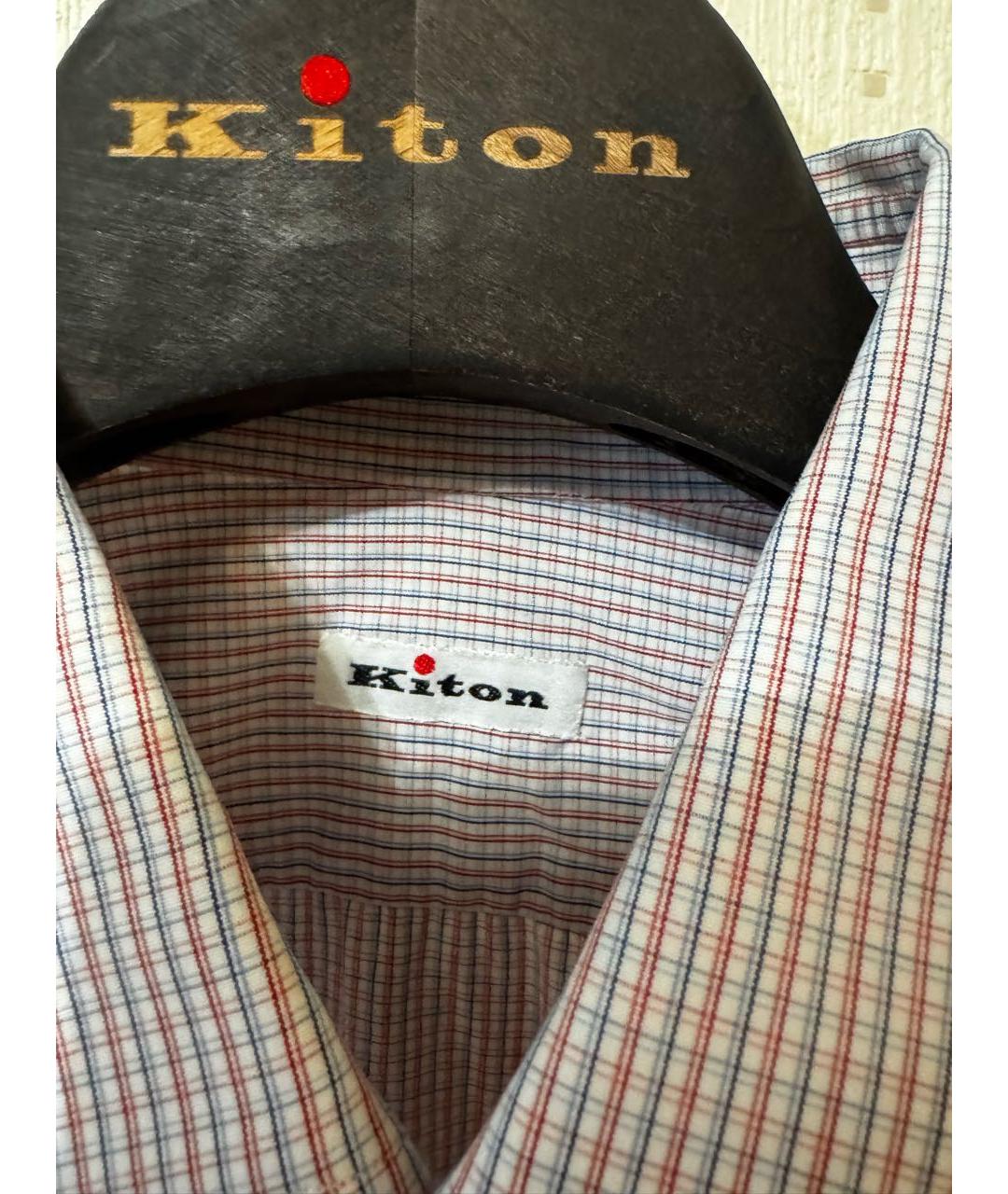KITON Мульти хлопковая классическая рубашка, фото 5