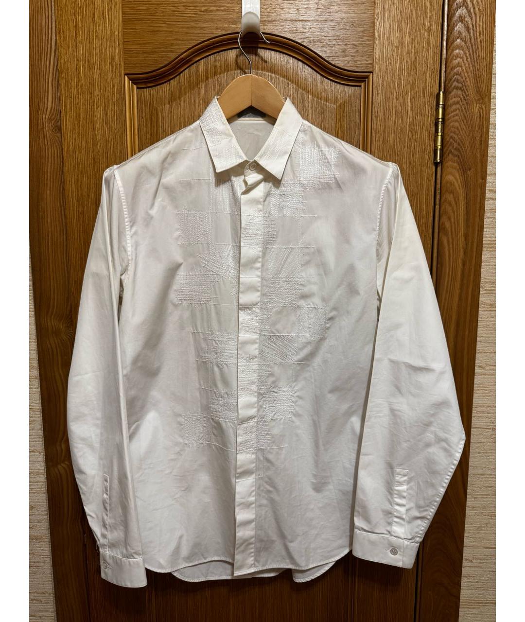 CHRISTIAN DIOR Белая хлопковая кэжуал рубашка, фото 7