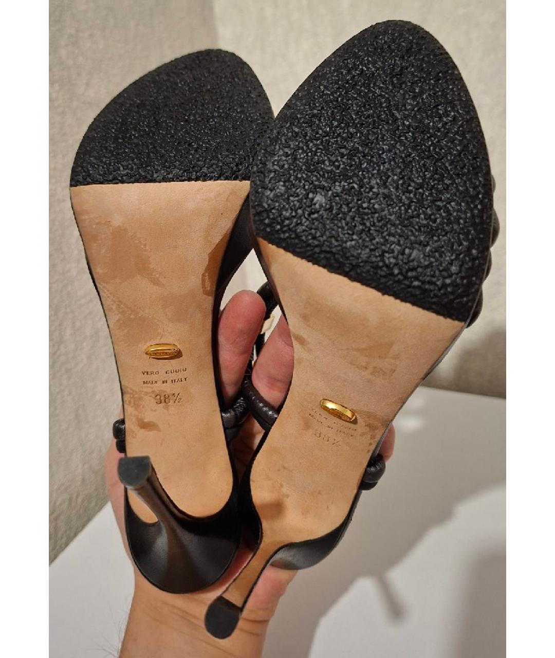 SERGIO ROSSI Черные кожаные туфли, фото 6