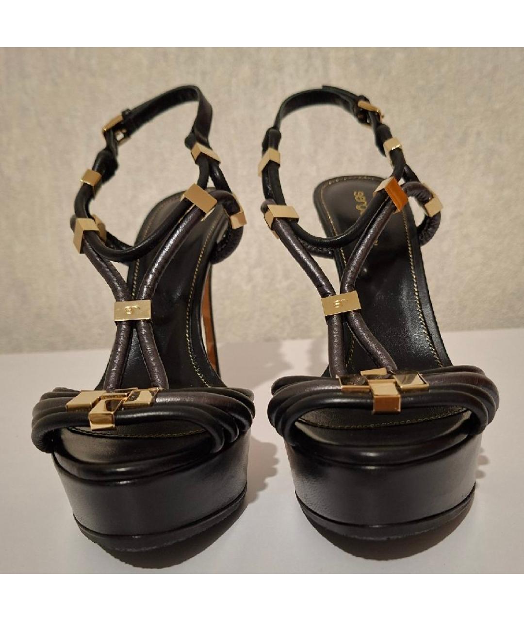 SERGIO ROSSI Черные кожаные туфли, фото 2