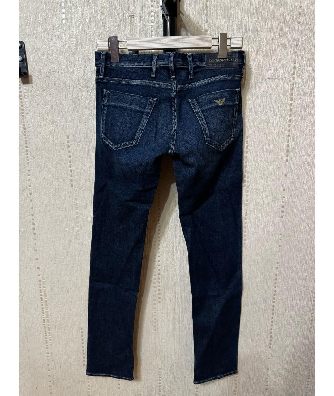 EMPORIO ARMANI Темно-синие хлопковые джинсы скинни, фото 2