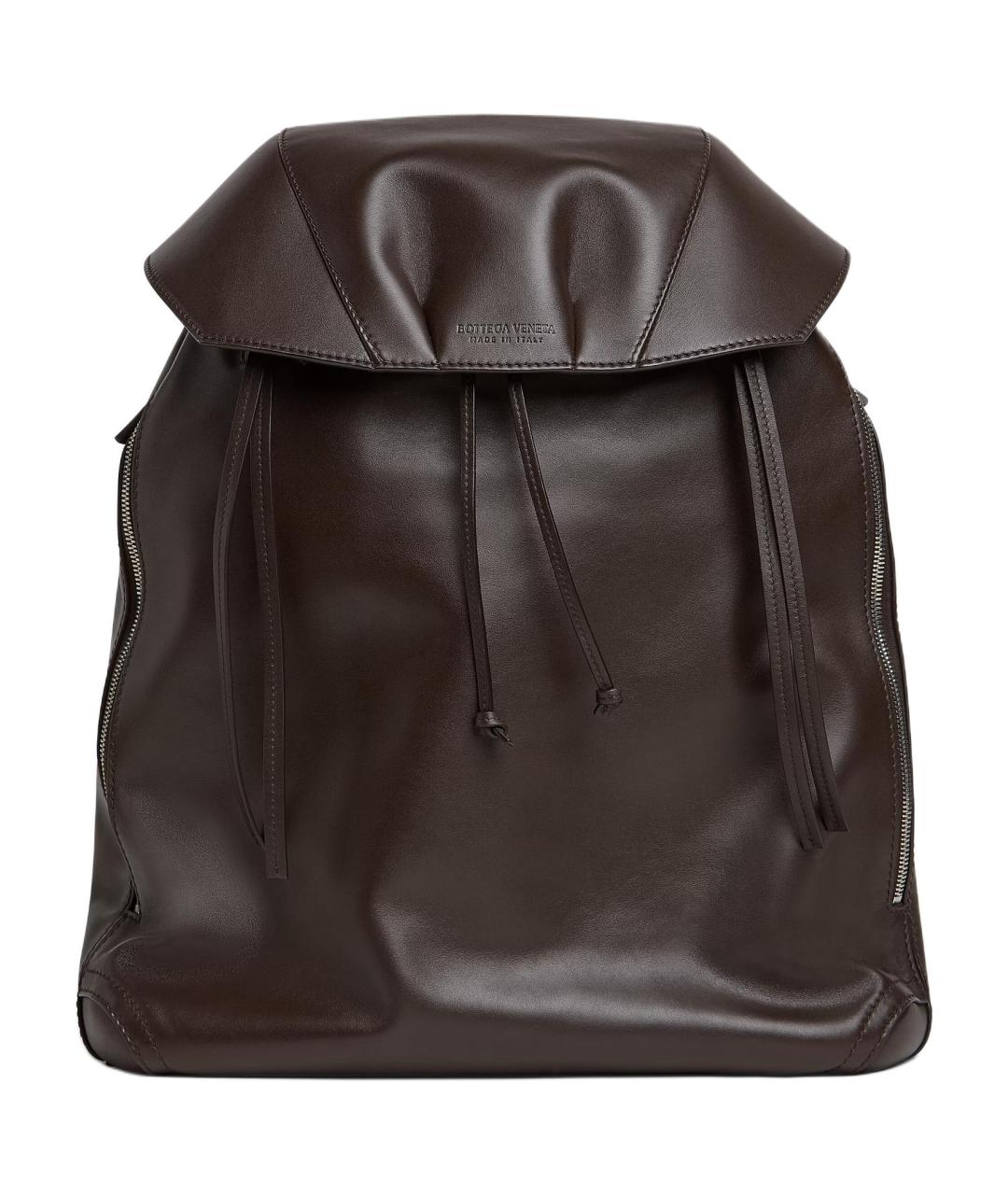 BOTTEGA VENETA Коричневый кожаный рюкзак, фото 1