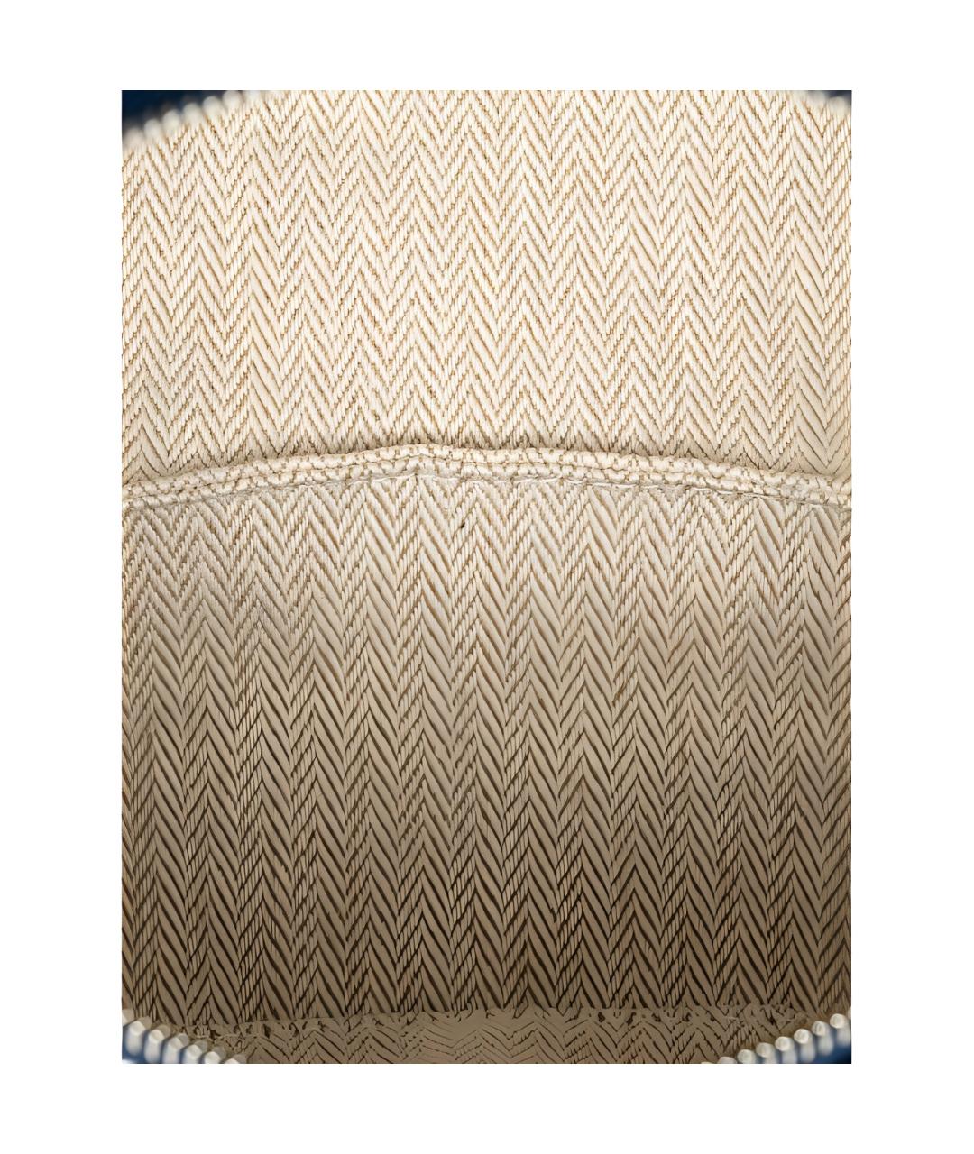 HERMES Темно-синяя хлопковая косметичка, фото 5