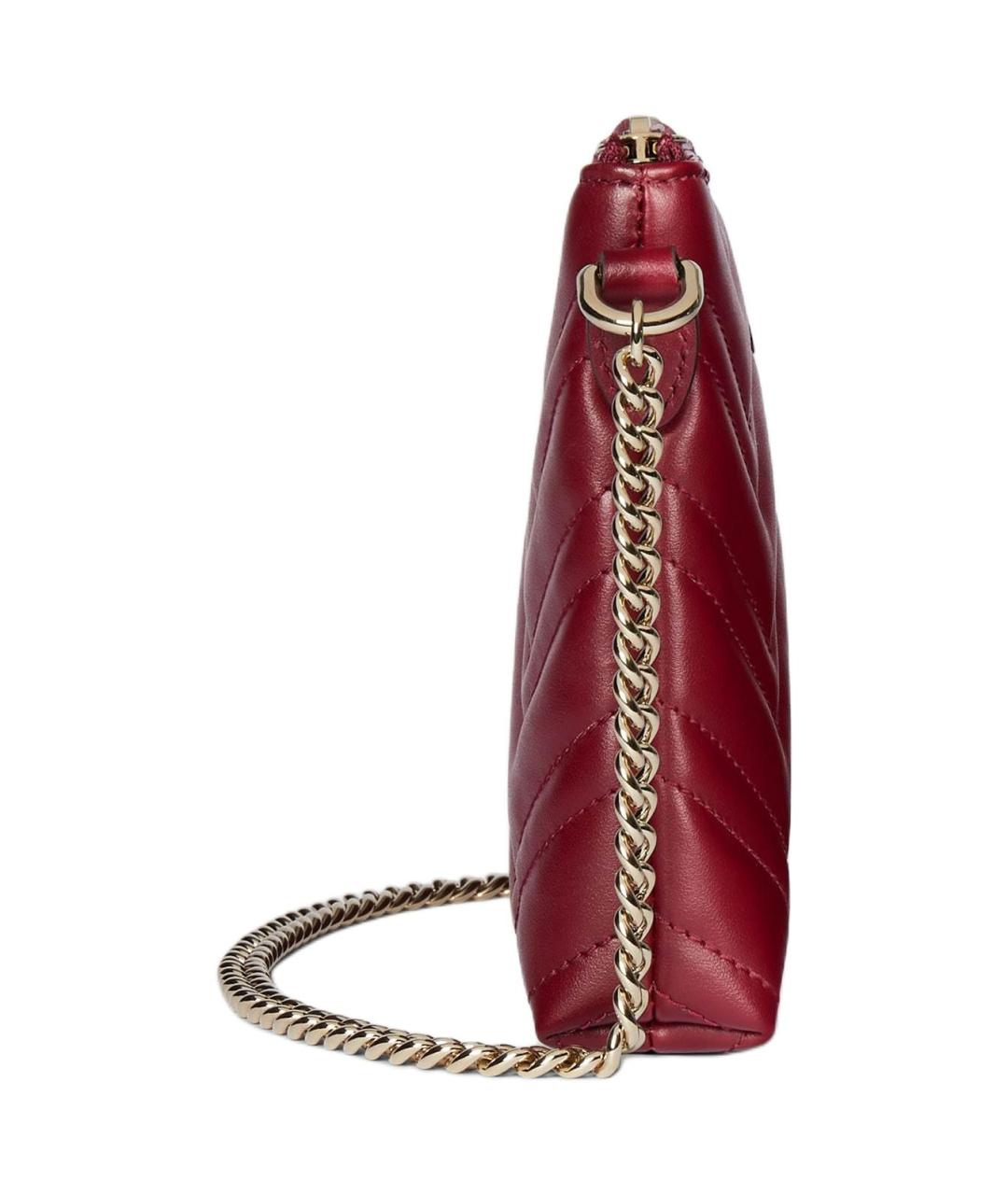 GUCCI Красная кожаная сумка через плечо, фото 3
