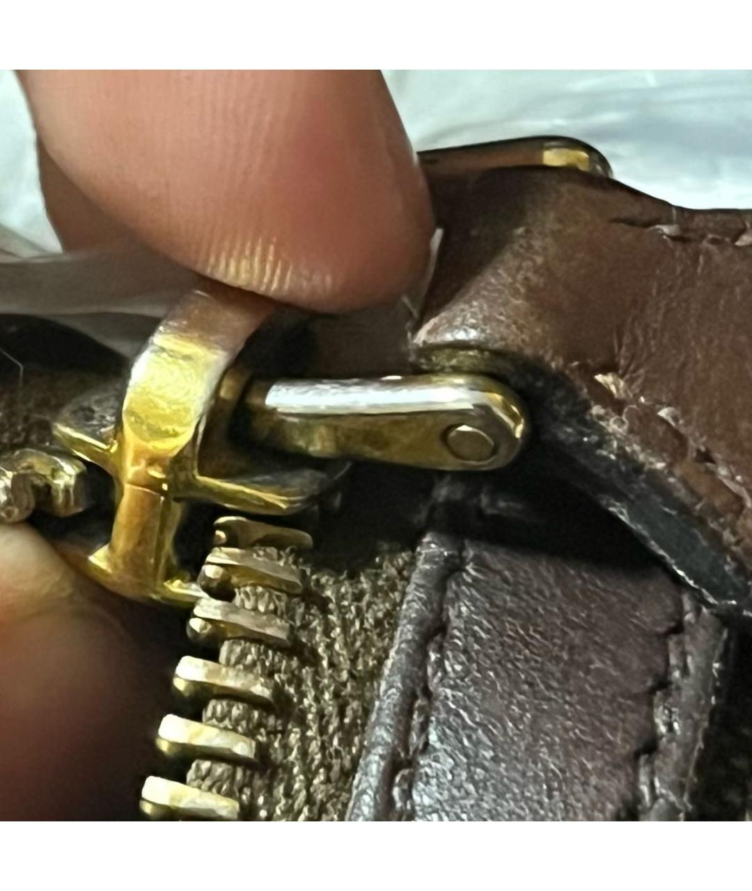 PRADA Коричневая жаккардовая сумка с короткими ручками, фото 7