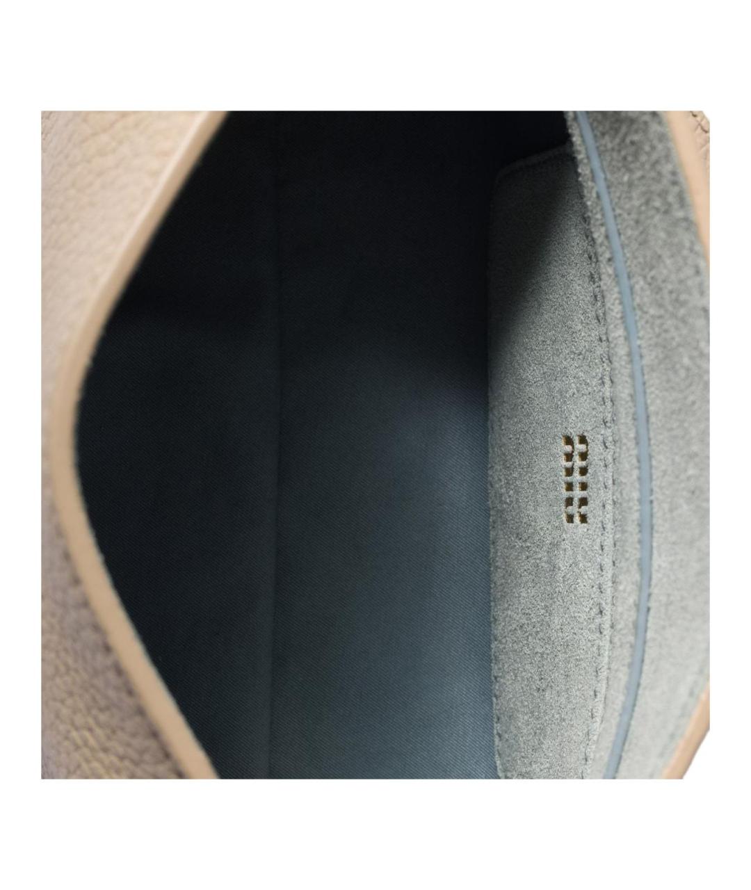 MIU MIU Бежевая кожаная сумка через плечо, фото 5