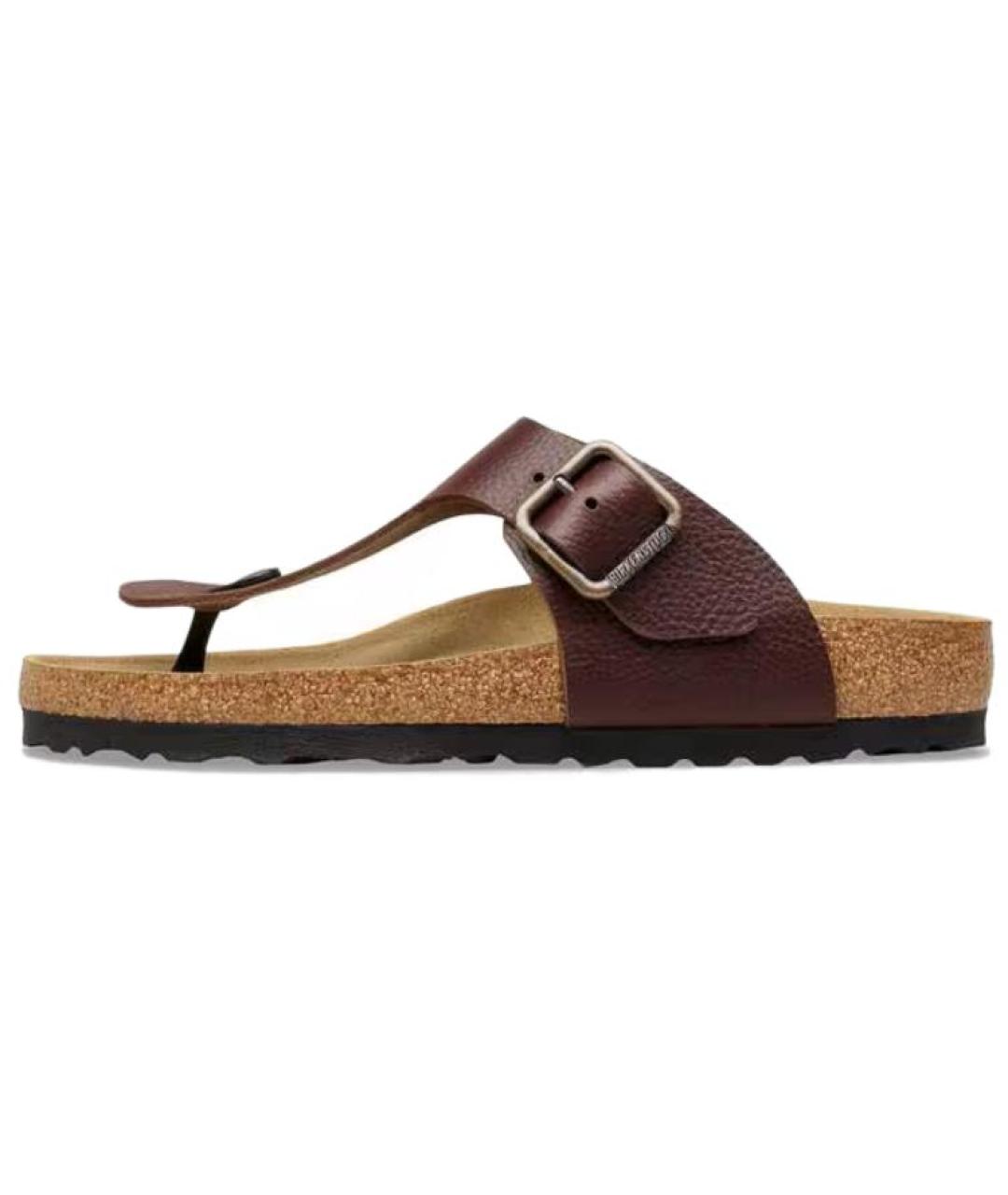 BIRKENSTOCK Коричневые кожаные сандалии, фото 2