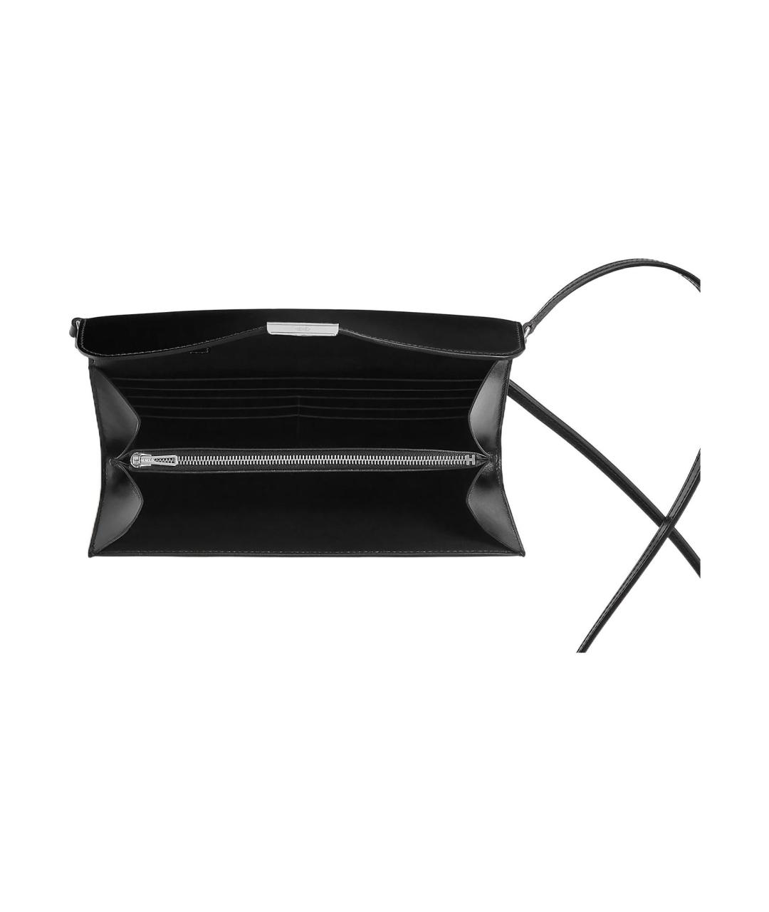 HERMES Черный кожаный кошелек, фото 3