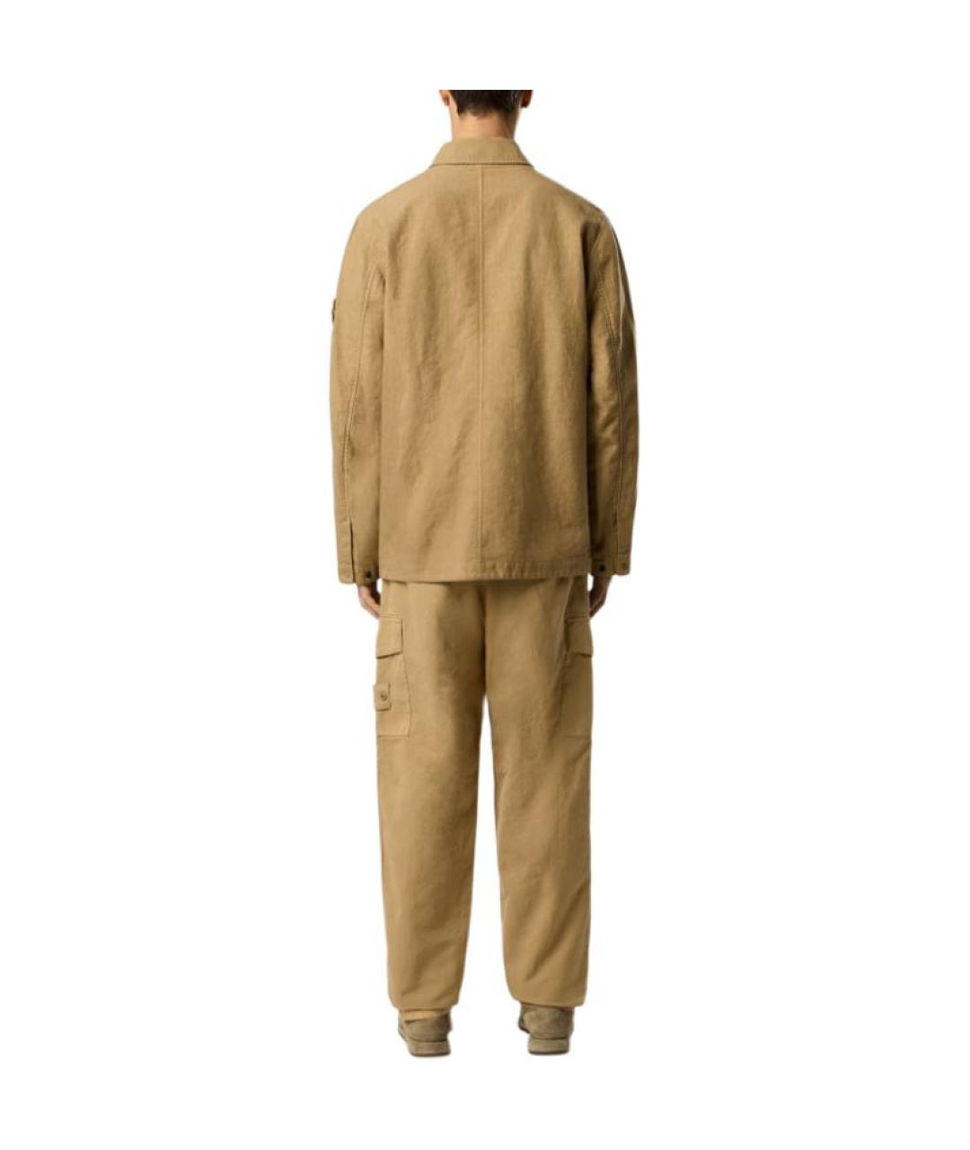 STONE ISLAND Бежевые брюки чинос, фото 4