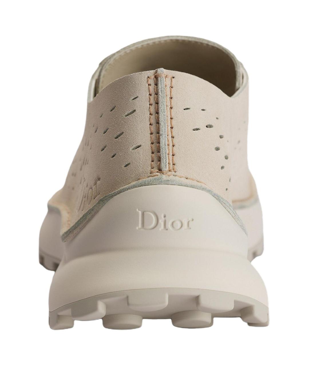 CHRISTIAN DIOR Белые кожаные низкие кроссовки / кеды, фото 4