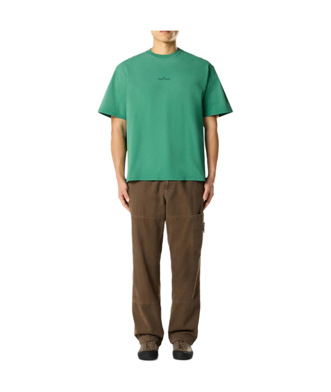 STONE ISLAND Зеленая футболка, фото 3
