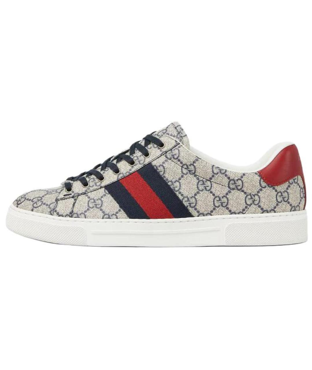 GUCCI Мульти текстильные низкие кроссовки / кеды, фото 2