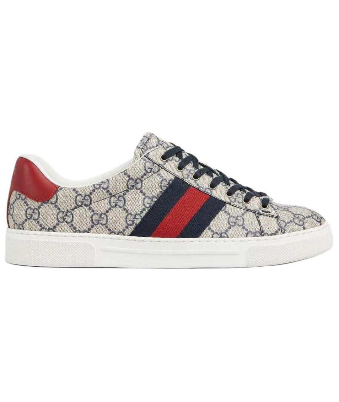 GUCCI Мульти текстильные низкие кроссовки / кеды, фото 1