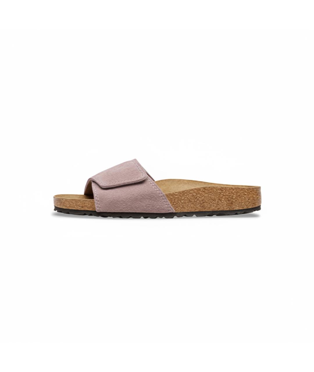 BIRKENSTOCK Фиолетовые замшевые шлепанцы, фото 3
