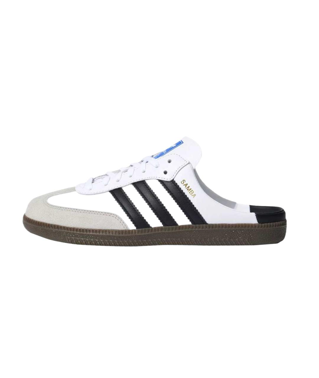ADIDAS Белые кожаные мюли, фото 2