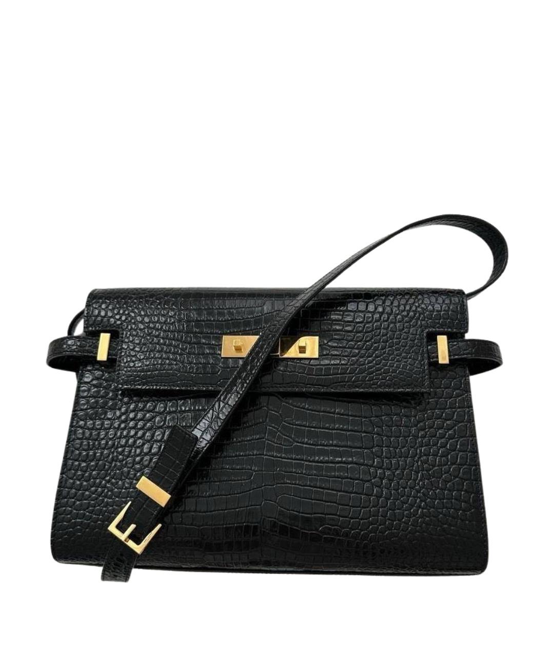 SAINT LAURENT Черная кожаная поясная сумка, фото 1