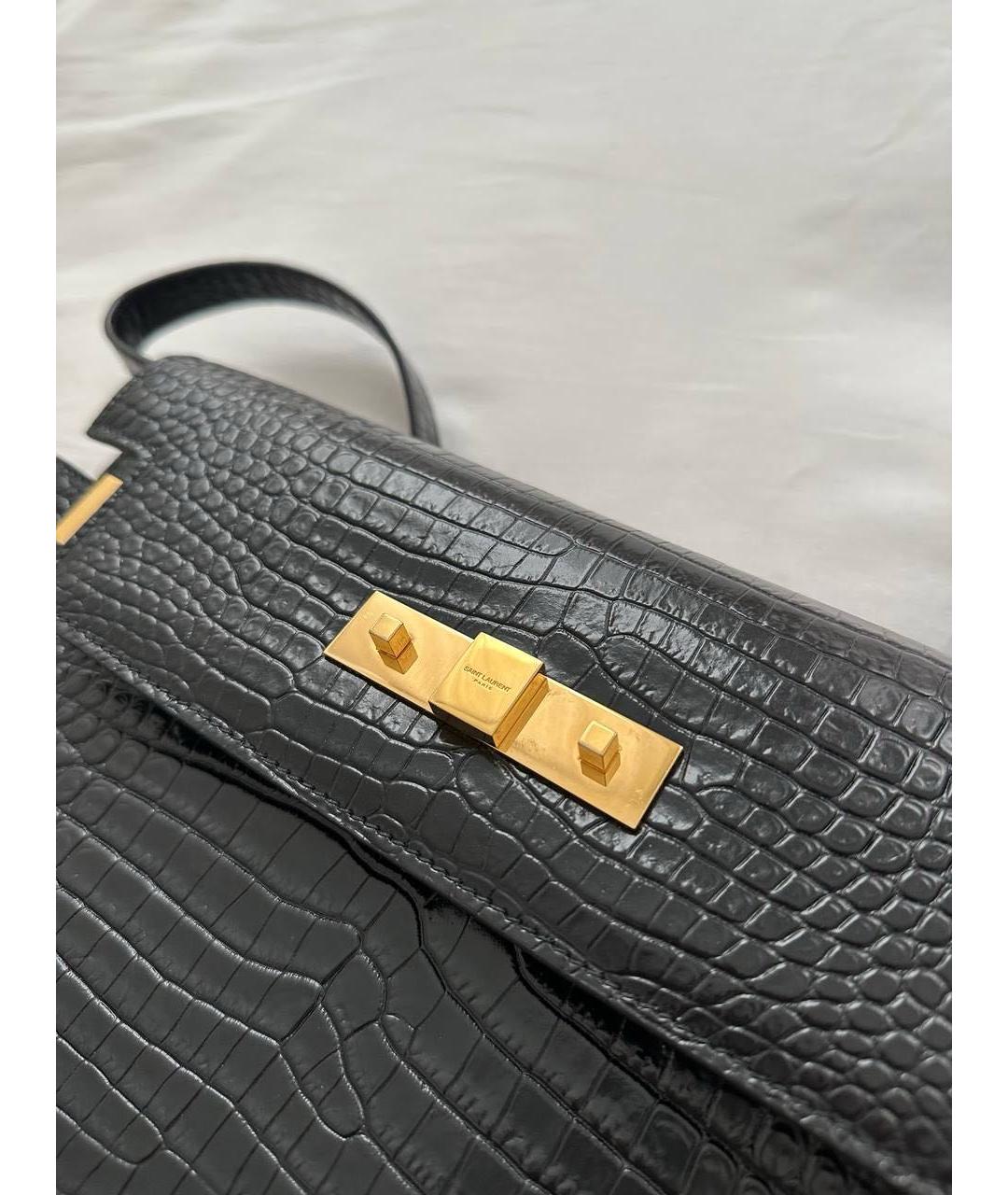 SAINT LAURENT Черная кожаная поясная сумка, фото 8