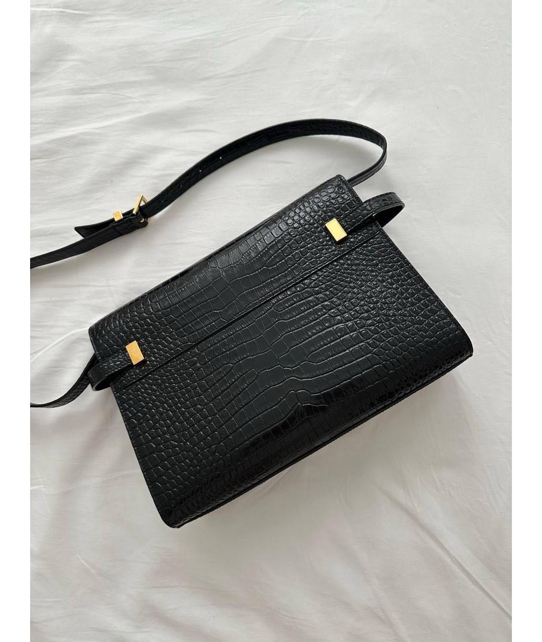 SAINT LAURENT Черная кожаная поясная сумка, фото 2