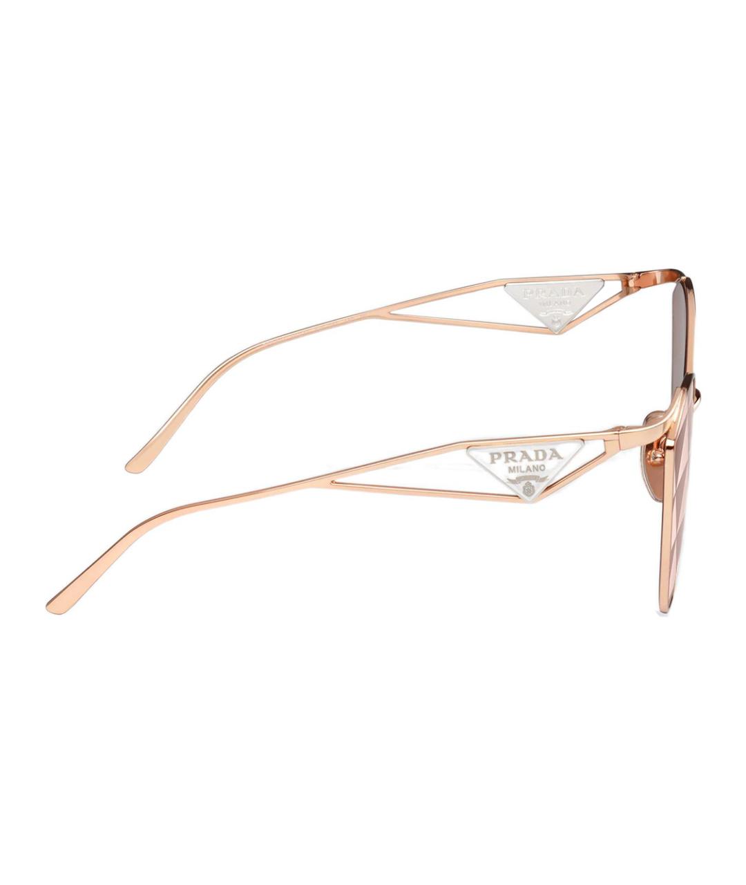 PRADA Розовые металлические солнцезащитные очки, фото 2