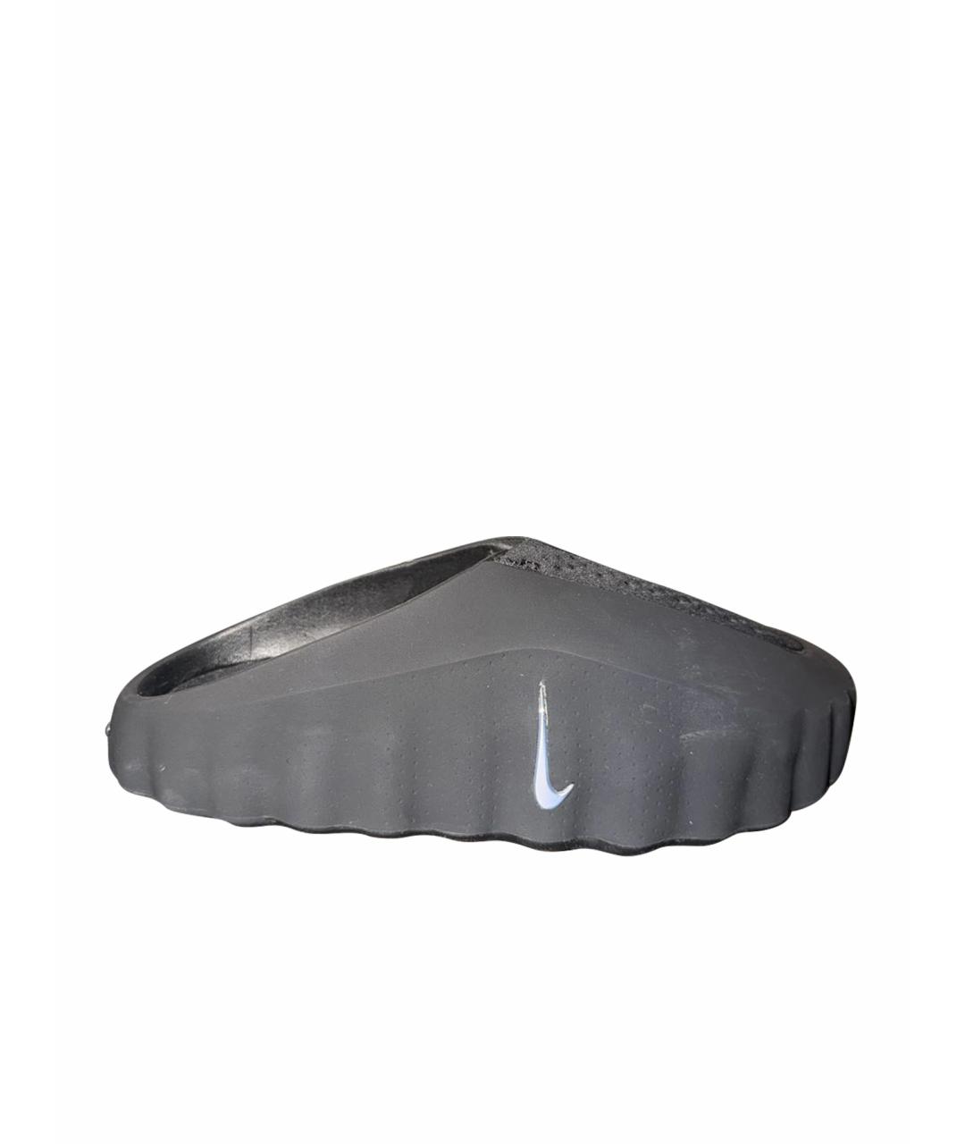 NIKE Черные резиновые шлепанцы, фото 1