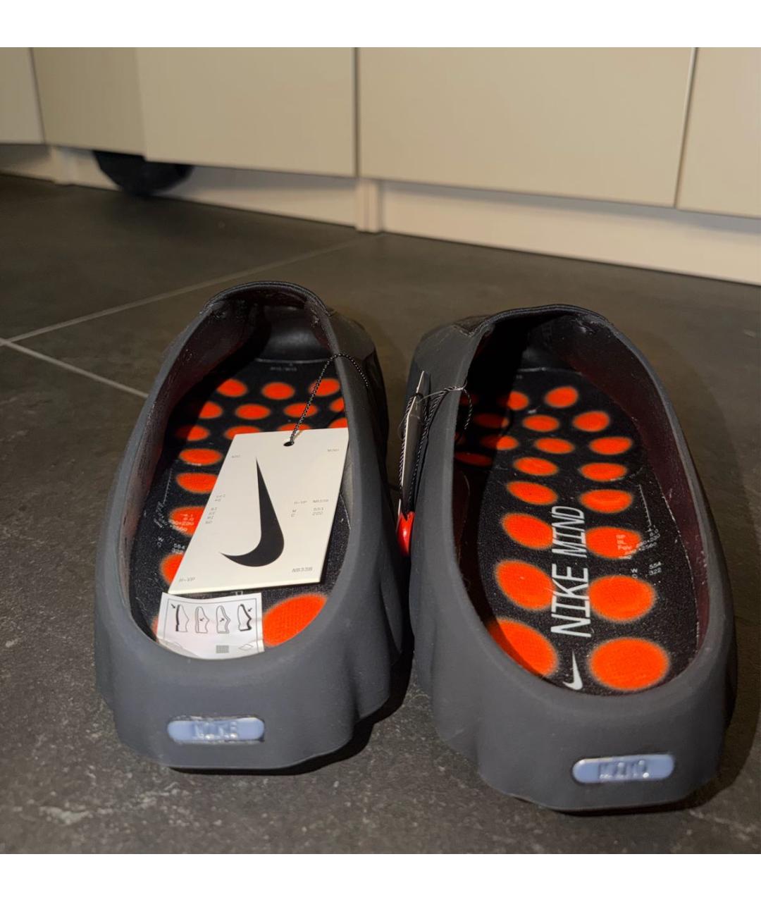 NIKE Черные резиновые шлепанцы, фото 3