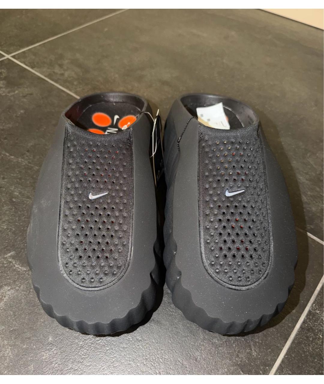 NIKE Черные резиновые шлепанцы, фото 2