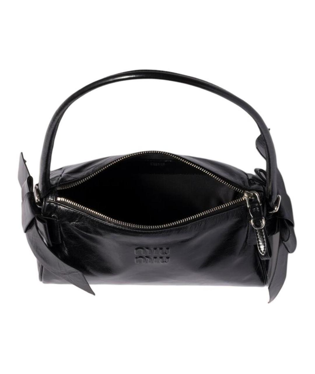 MIU MIU Черная кожаная сумка через плечо, фото 5