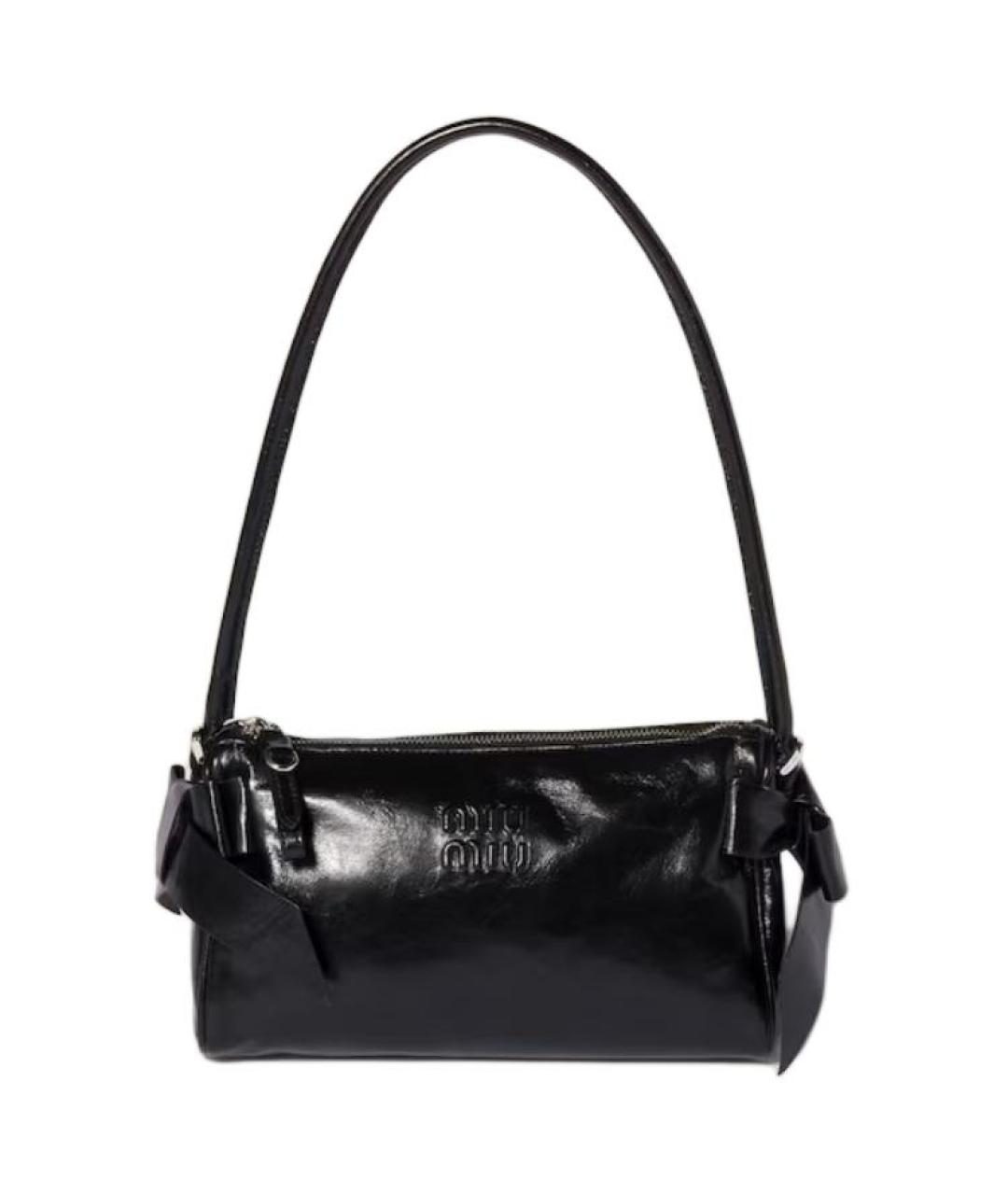 MIU MIU Черная кожаная сумка через плечо, фото 1