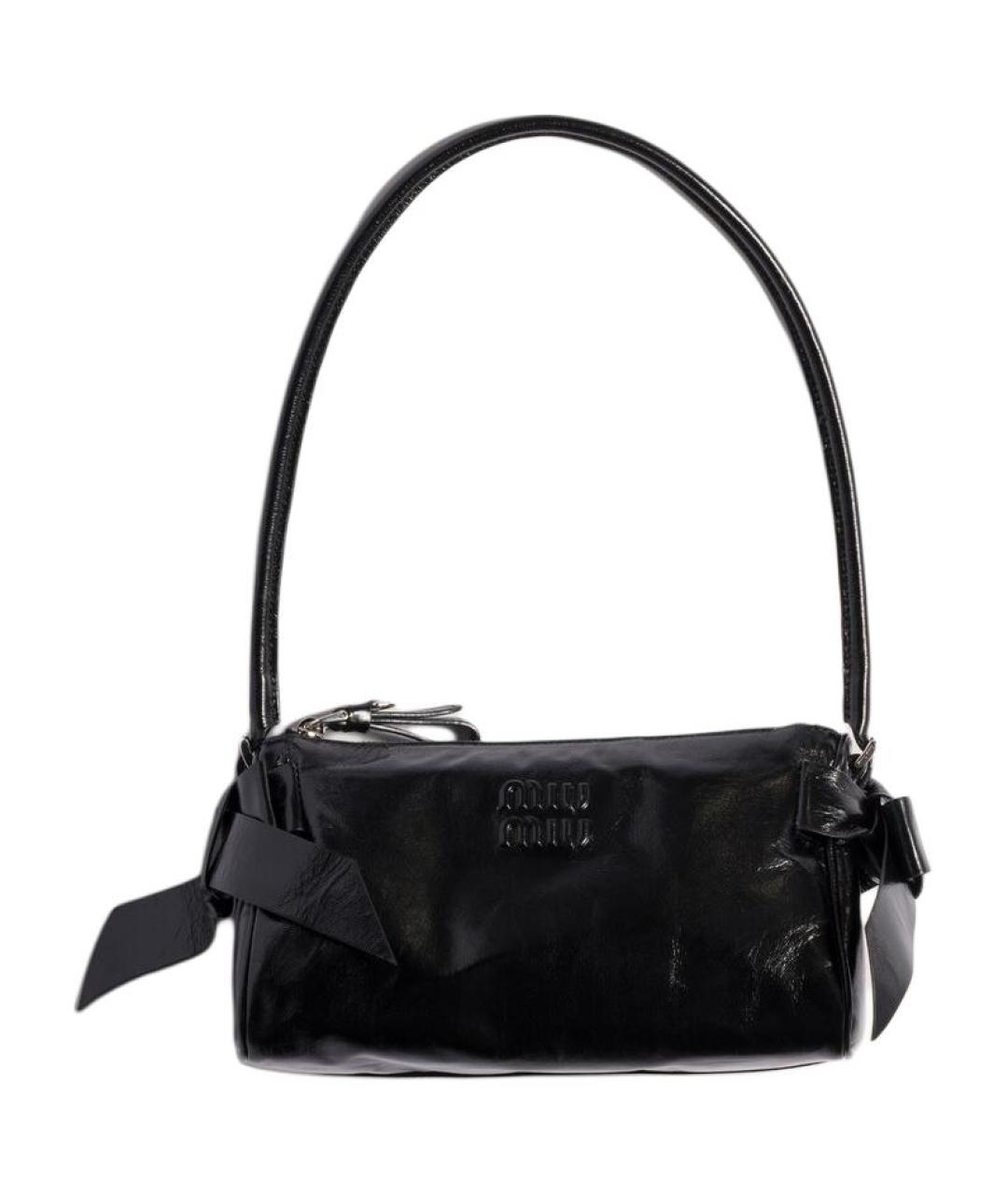 MIU MIU Черная кожаная сумка через плечо, фото 3