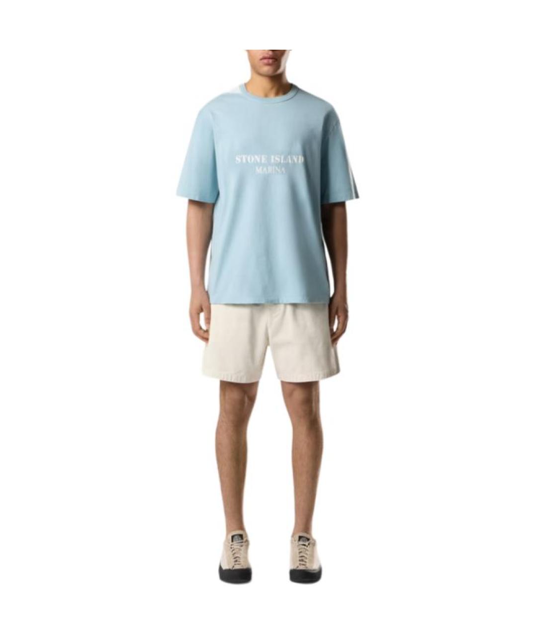 STONE ISLAND Синяя футболка, фото 3