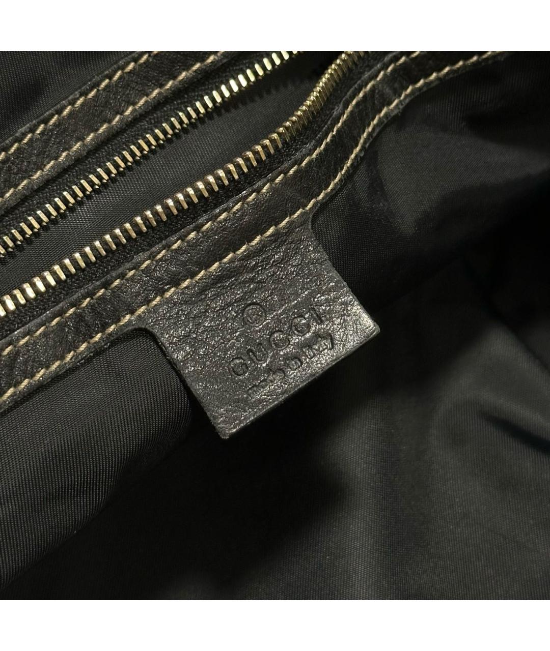 GUCCI Черная сумка тоут из лакированной кожи, фото 6