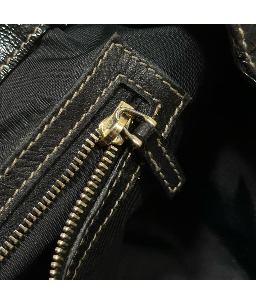 GUCCI Черная сумка тоут из лакированной кожи, фото 8