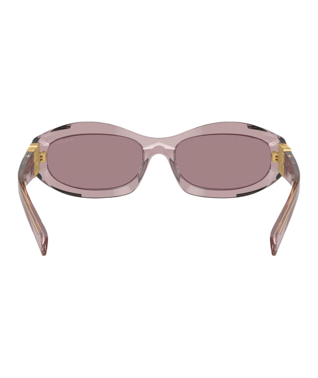 MIU MIU Розовые пластиковые солнцезащитные очки, фото 3