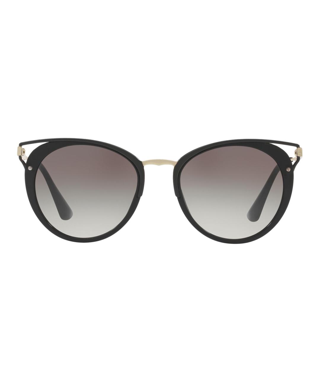 PRADA Черные металлические солнцезащитные очки, фото 1