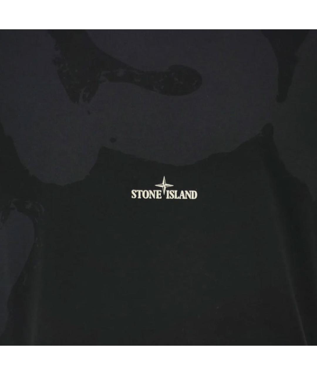 STONE ISLAND Черная футболка, фото 5