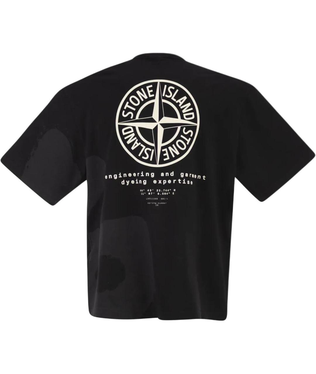 STONE ISLAND Черная футболка, фото 2