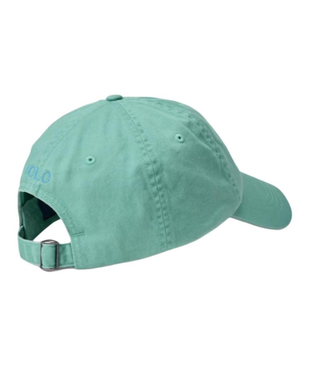 POLO RALPH LAUREN Зеленая хлопковая кепка, фото 2