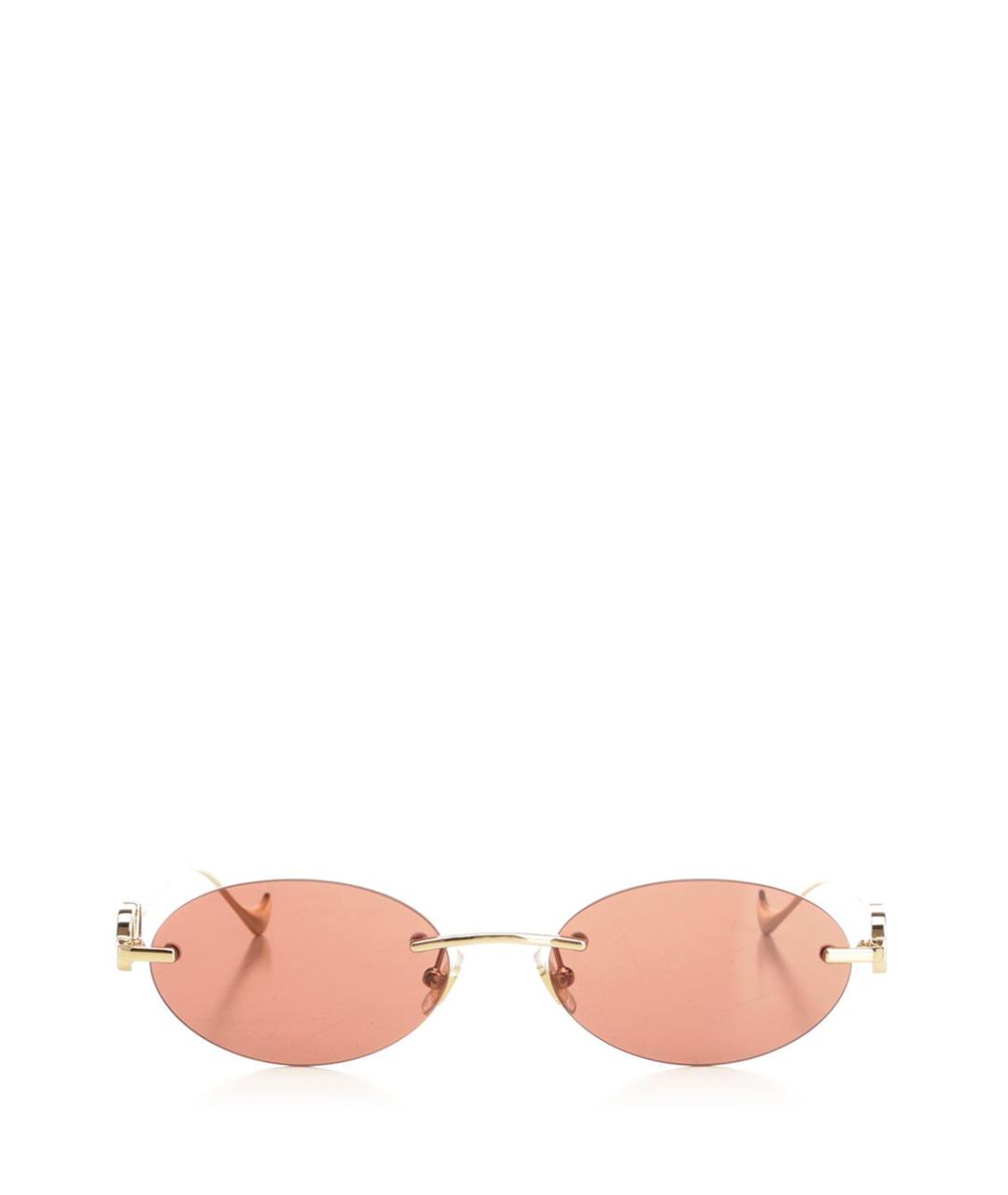 VALENTINO Золотые металлические солнцезащитные очки, фото 1